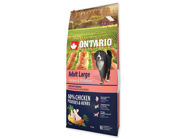 Ontario Adult Large Breed Chicken & Potatoes 12kg