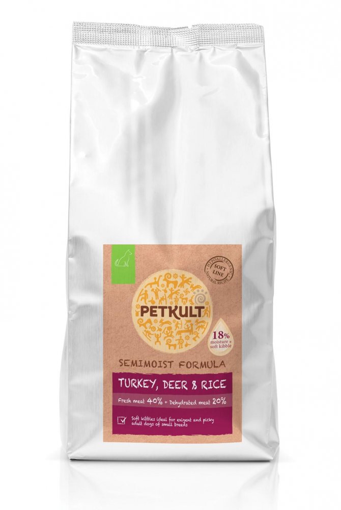 Petkult Dog Semimoist/Mini Adult turkey 1,5kg