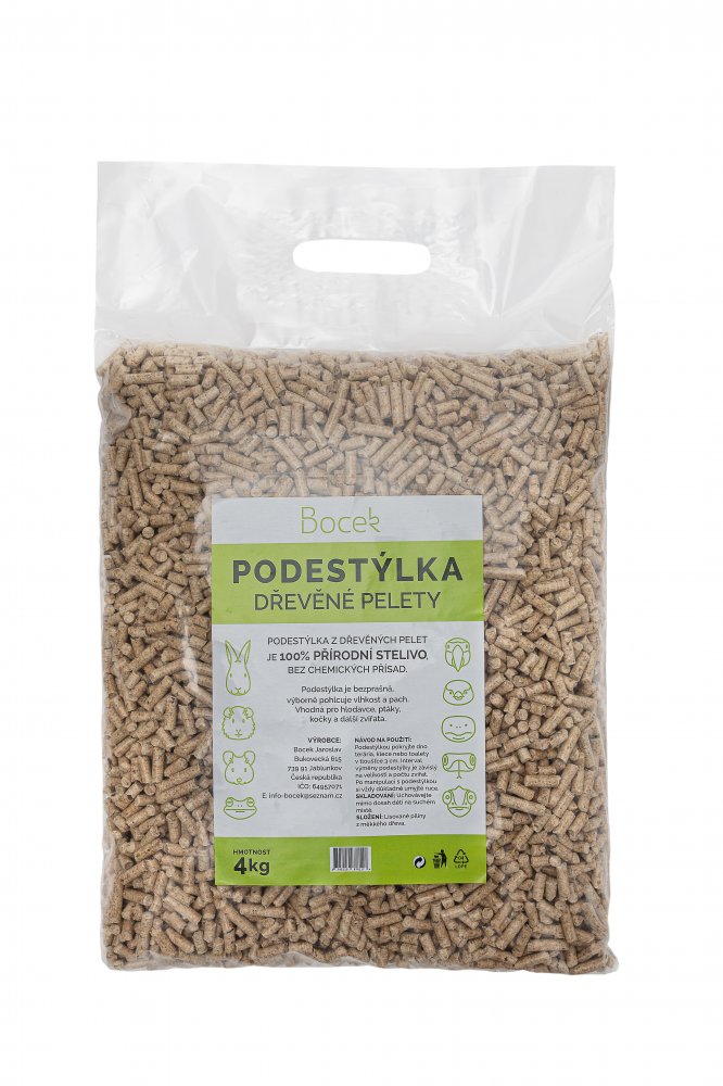 Podestýlka Bocek - dřevěné peletky
