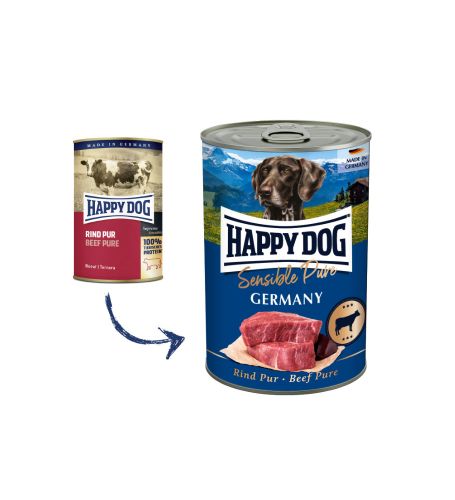 Happy Dog konzerva Rind Pur 