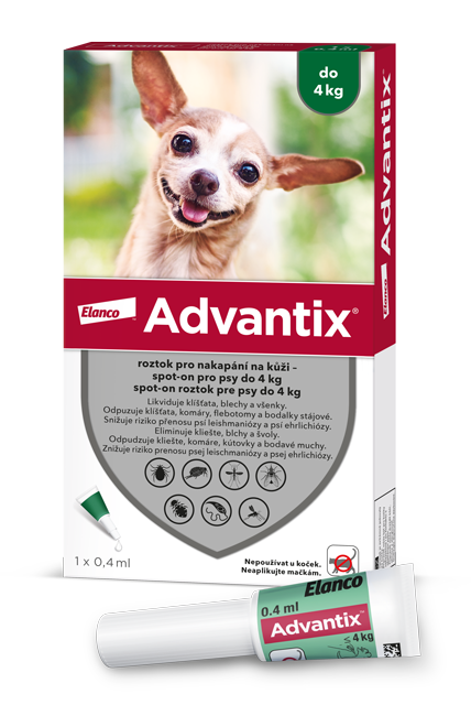 Advantix pro psy spot-on do 4kg 1x0.4ml