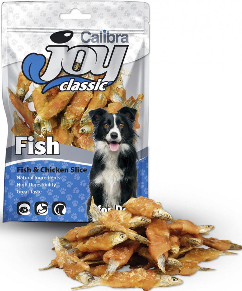 Calibra Joy Classic Dog Fish & Chicken Slice 80g