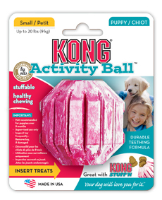Hračka guma Puppy Kong Activity Ball medium modrá