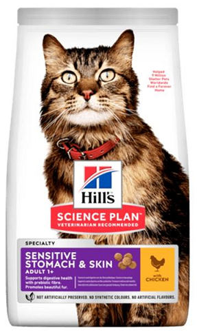 Hill's Feline Adult Sensitive Stomach & Skin 7kg