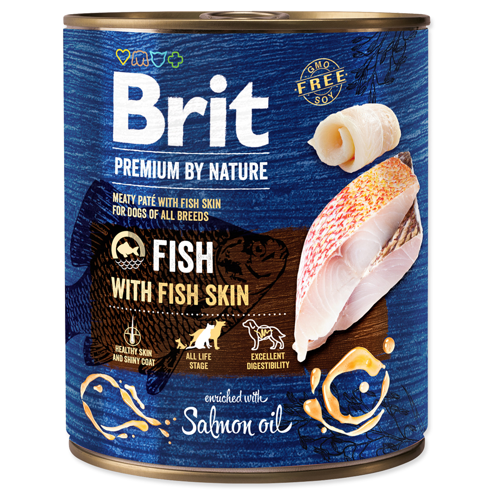 Brit Premium by Nature Dog Konzerva Fish with Fish Skin 800g
