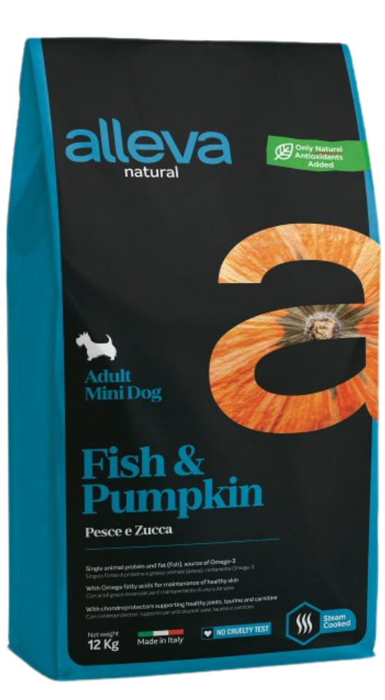 Alleva Natural Adult Fish & Pumpkin Mini 12kg