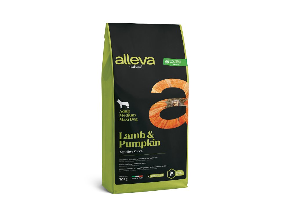 Alleva Natural Adult Lamb & Pumpkin Medium/Maxi 2x12kg