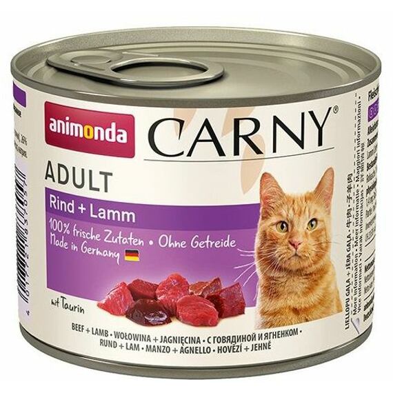Animonda Cat Carny Adult hovězí + jehně 6x200g