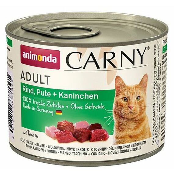 Animonda Cat Carny Adult hovězí, krůta + králík 200g