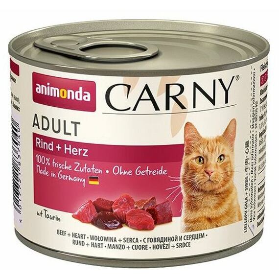 Animonda Cat Carny Adult hovězí + srdce 200g