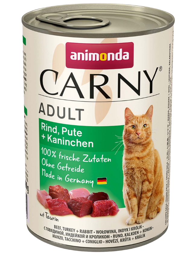 Animonda Cat Carny hovězí, krůta + králík 6x400g