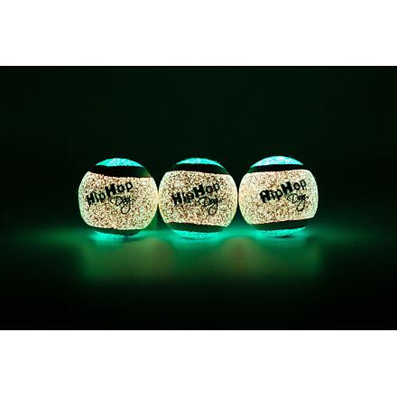 HipHop Neonový ve tmě svítící tenis. míč pískací 5 cm (3 ks/bal)