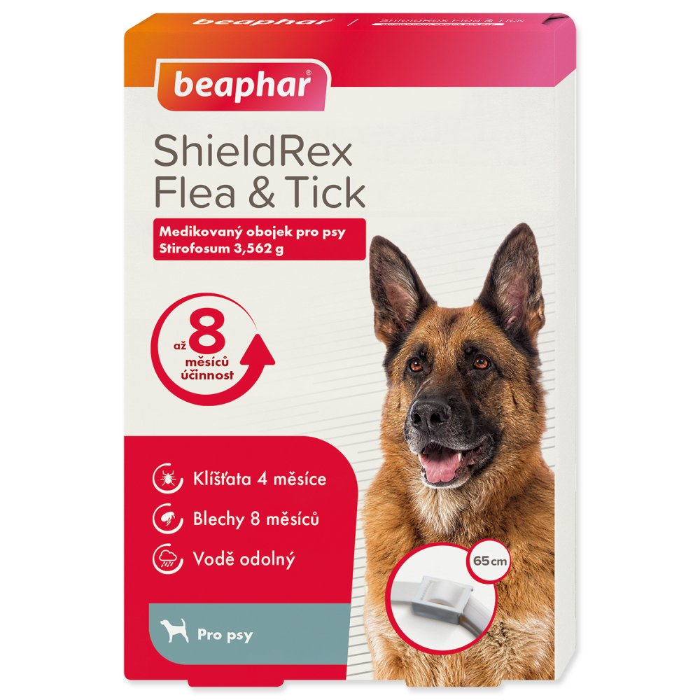 Beaphar Dog ShieldRex Flea & Tick antiparazitní obojek 65 cm