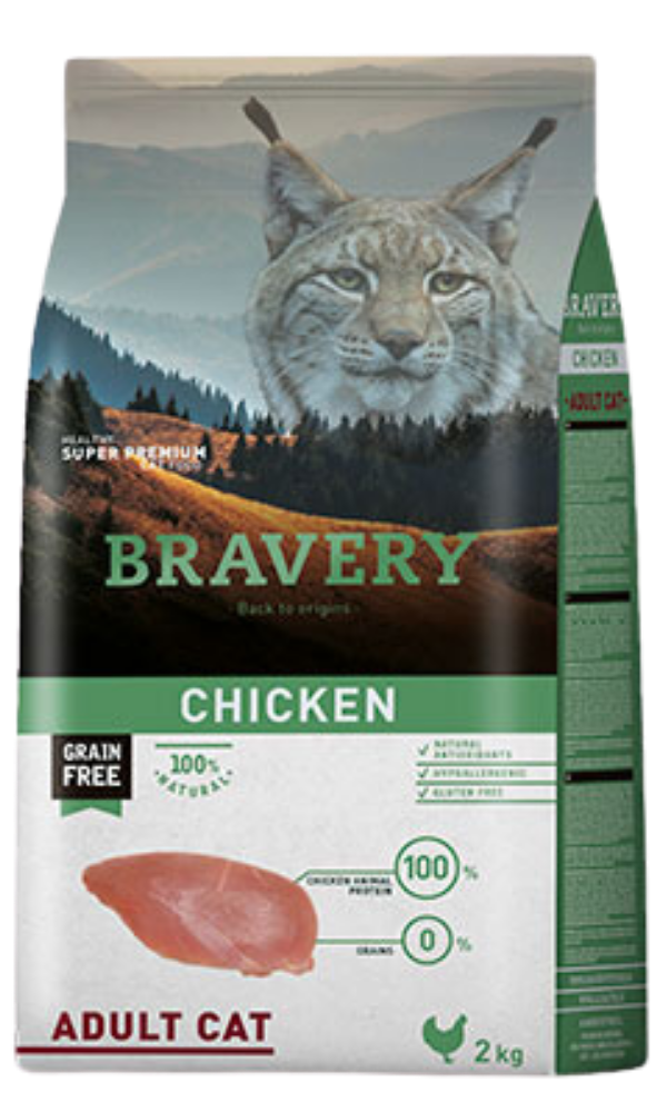 Bravery Cat Adult Chicken 2kg