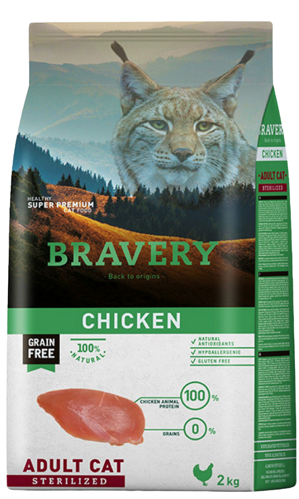Bravery Cat Sterilized Chicken 2x7kg