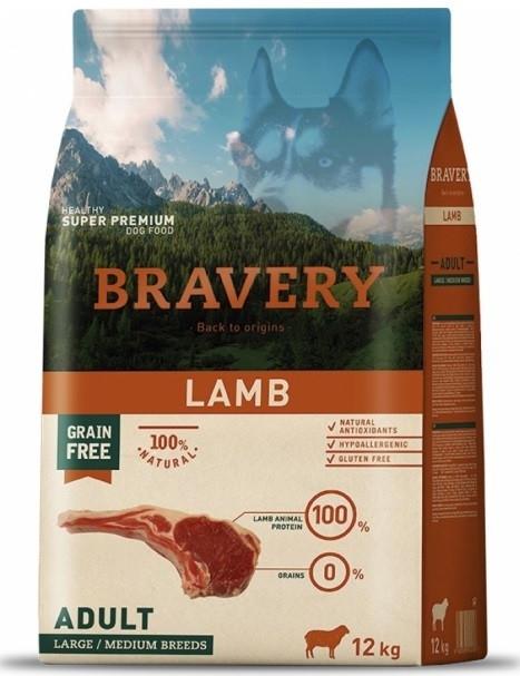 Bravery Dog Adult Large/Medium Lamb 12kg