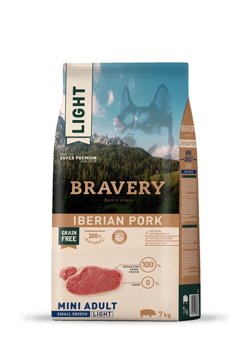 Bravery Dog Adult Light Mini Iberian Pork 2kg