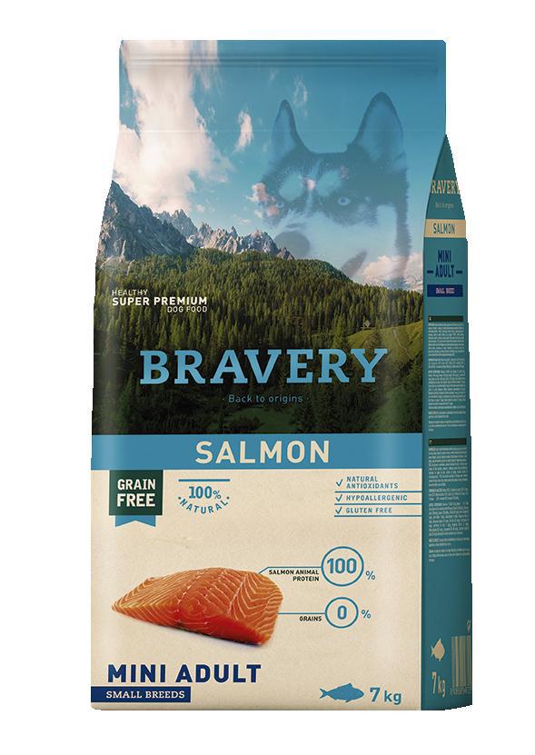 Bravery Dog Adult Mini Salmon 2kg