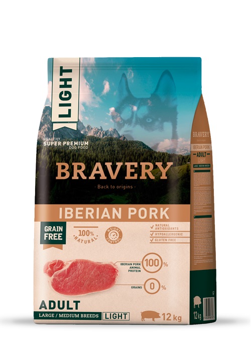 Bravery Dog Light Large/Medium Pork 12kg