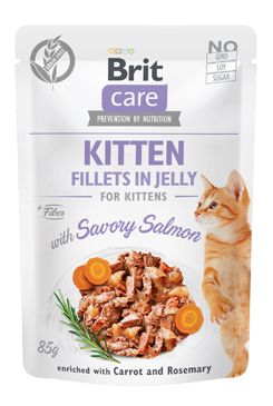 Brit Care Cat Fillets in Jelly Kitten with Salmon 24x85g