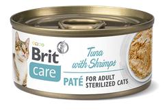 Brit Care Cat konzerva Paté Sterilized Tuna with Shrimps 70g