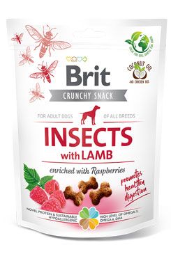 Brit Care Dog Crunchy Cracker Insects with Lamb enriched with Raspberries 200g