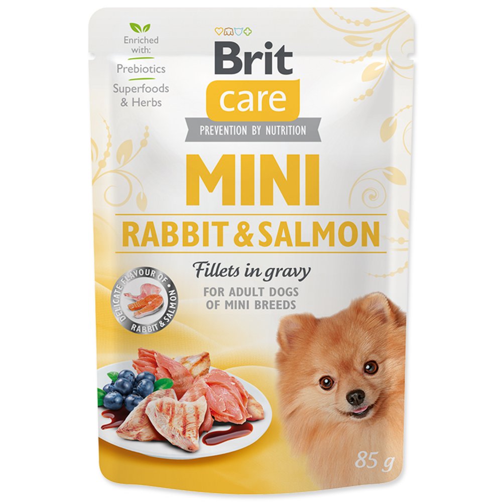 Brit Care Dog Mini Kapsička Rabbit & Salmon Fillets in Gravy 24x85g