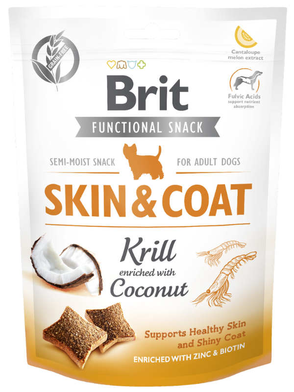 Brit Dog Functional Snack Skin&Coat Krill 150g