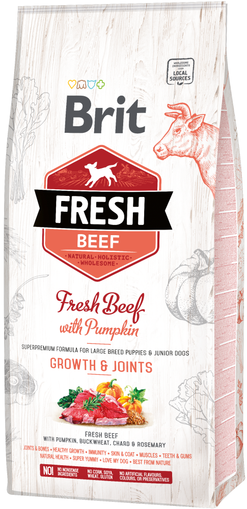 Brit Fresh Beef with Pumpkin Puppy Large 12kg