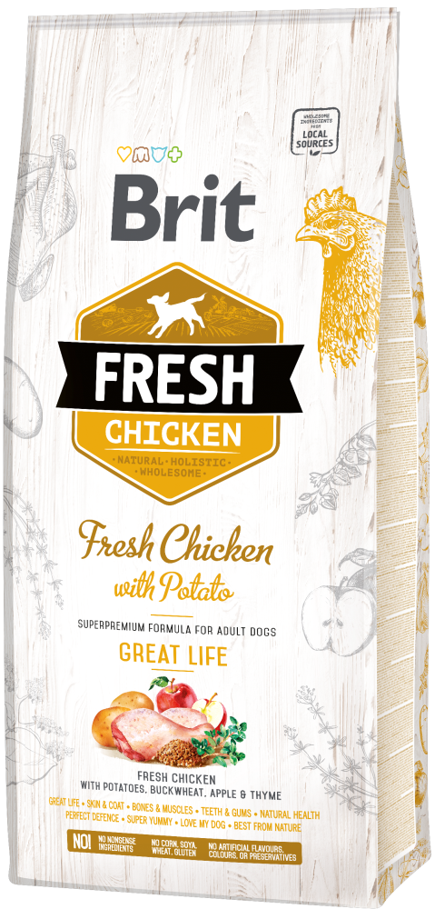 Brit Fresh Chicken with Potato Adult Great Life 12kg