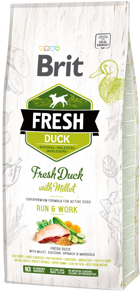 Brit Fresh Duck with Millet Active Run & Work 12kg