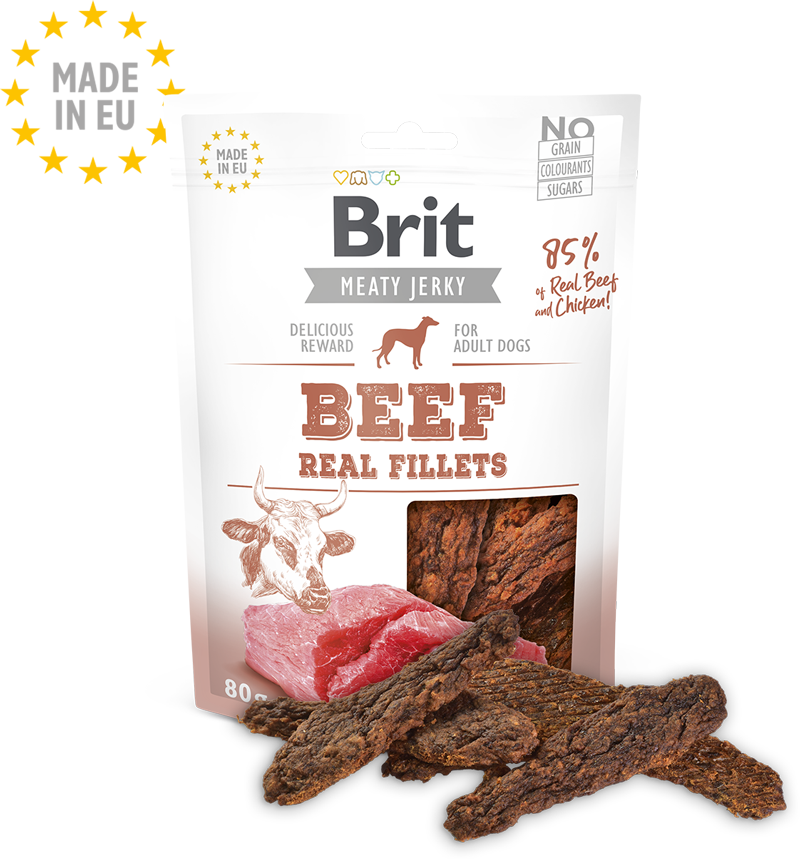 Brit Jerky Beef Fillets 200g