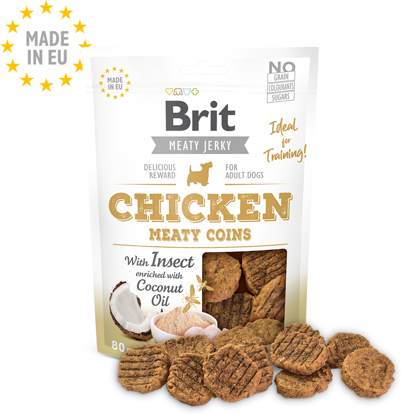 Brit Jerky Chicken with Insect Meaty Coins 200g_d