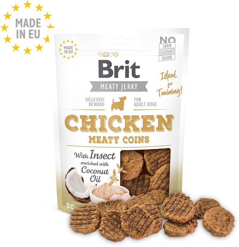 Brit Jerky Chicken with Insect Meaty Coins 200g