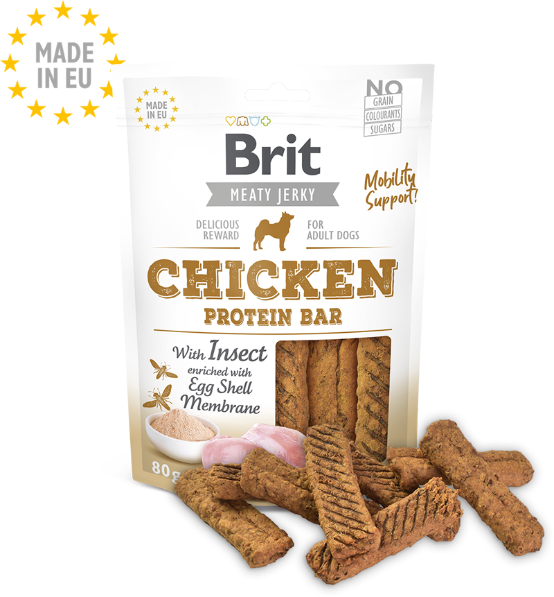 Brit Jerky Chicken with Insect Protein Bar 80g