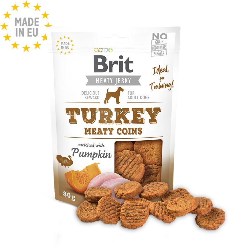 Brit Jerky Turkey Meaty Coins 80g