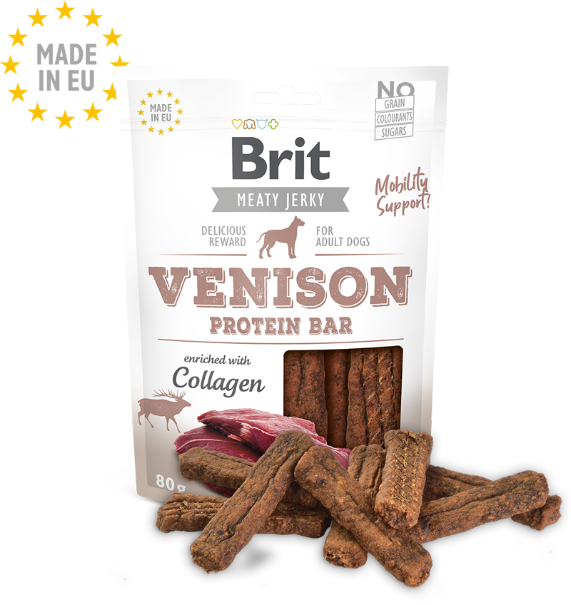 Brit Jerky Venison Protein Bar 200g