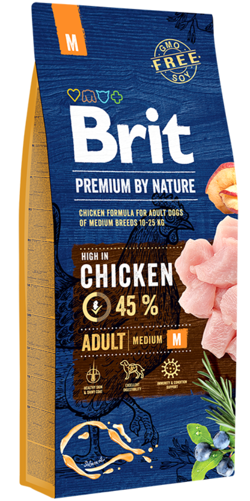 Brit Premium by Nature Adult M 15kg