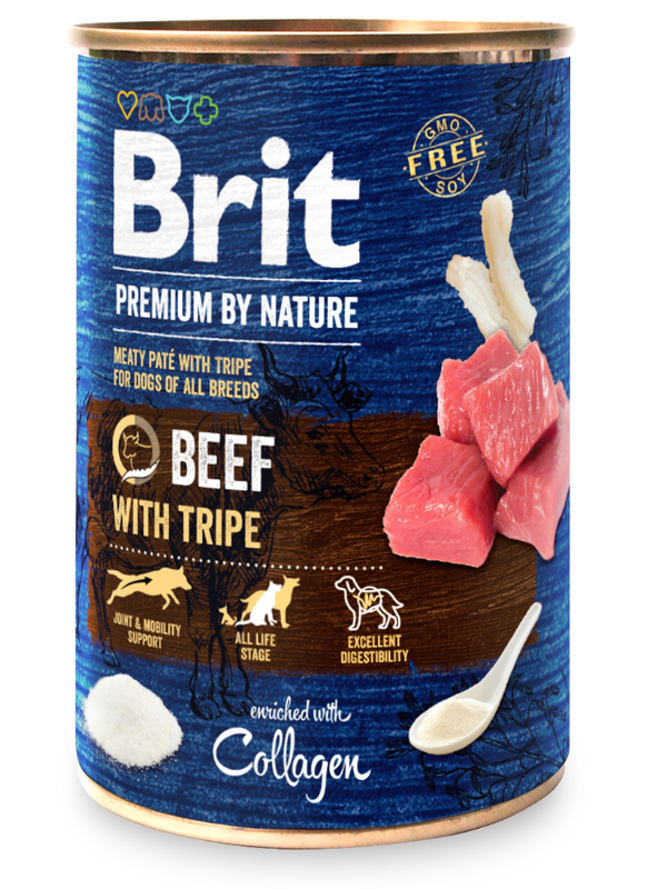 Brit Premium by Nature Dog Konzerva Beef with Tripes_new
