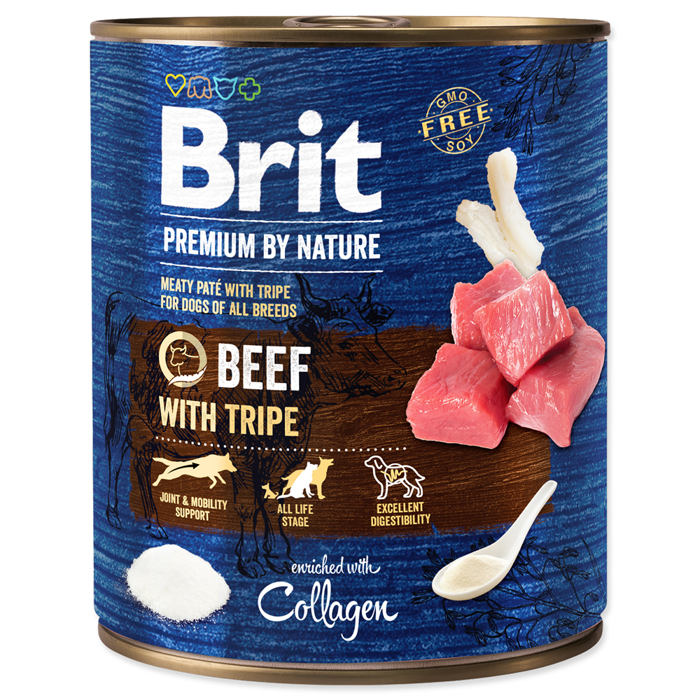 Brit Premium by Nature Dog Konzerva Beef with Tripes 800g