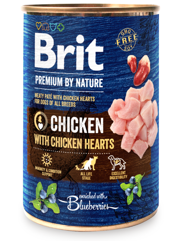 Brit Premium by Nature Dog Konzerva Chicken with Hearts_nw