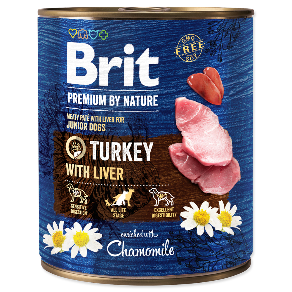 Brit Premium by Nature Dog Konzerva Turkey with Liver 