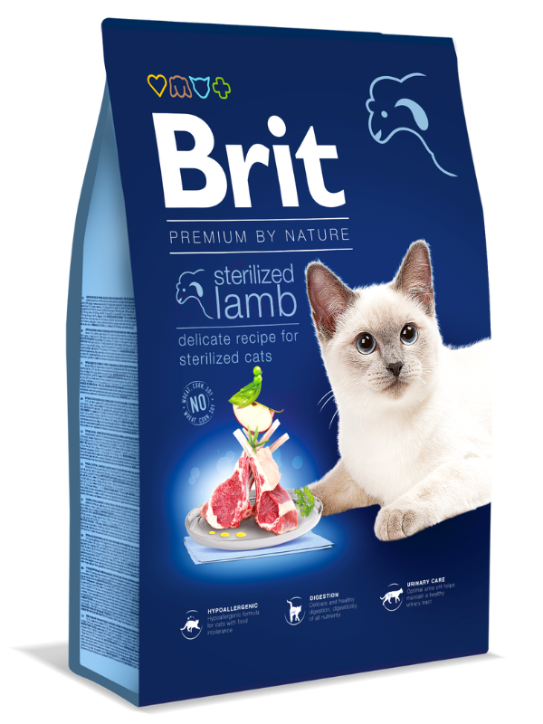 Brit Premium Cat by Nature Sterilized Lamb 8kg