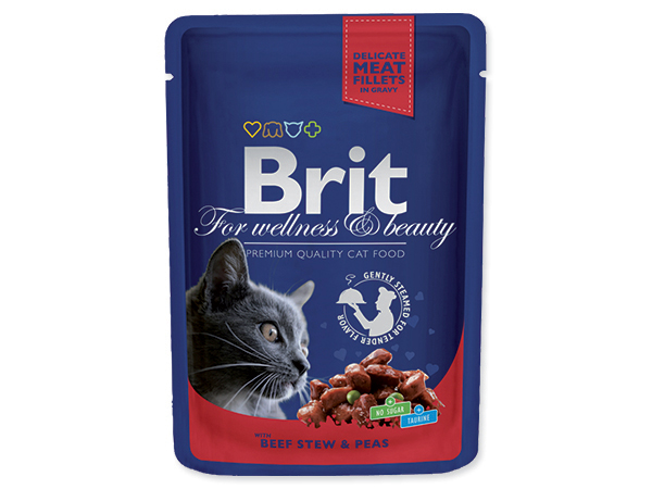 Brit Premium Kapsička Cat Beef Stew & Peas 24x100g