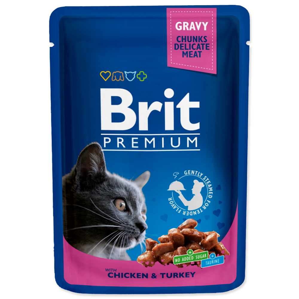 Brit Premium Kapsička Cat Chicken & Turkey 24x100g