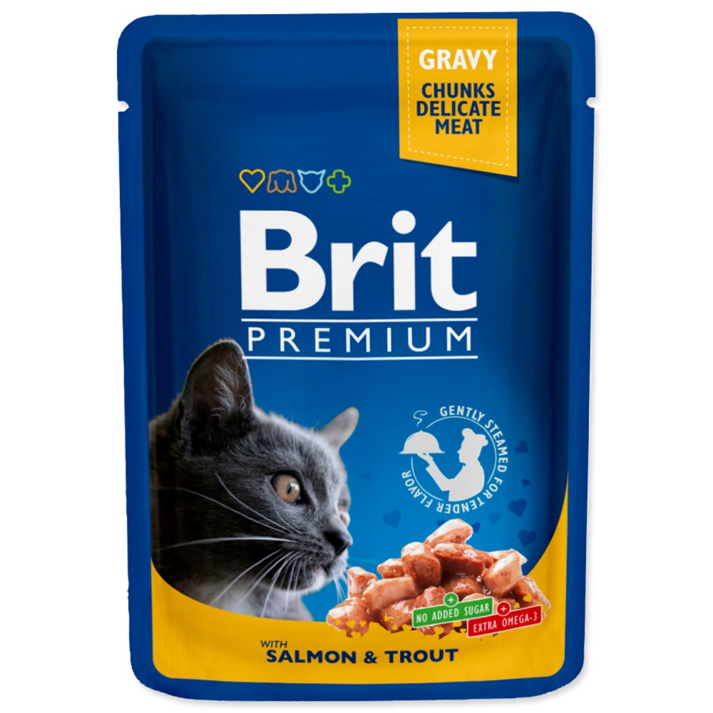 Brit Premium Kapsička Cat Salmon & Trouts 24x100g