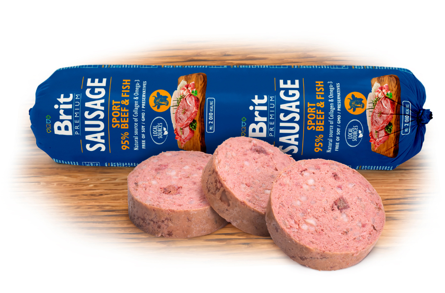 Brit Premium Sausage Sport Beef & Fish 800g