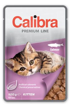 Calibra Premium Cat kapsička Kitten Salmon 24x100g