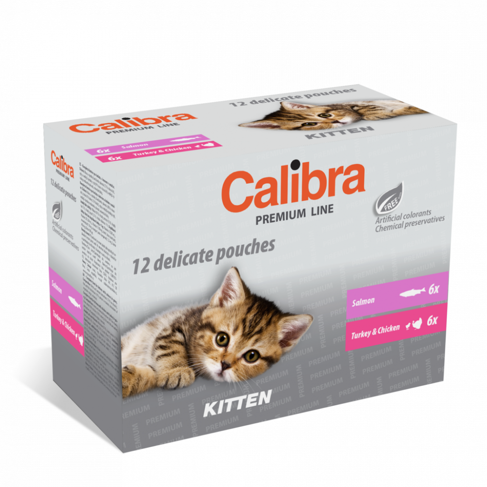 Calibra Premium Cat kapsička Kitten Delikate Pouches 12x100g