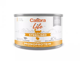 Calibra Cat Life konzerva Sterilised Monoprotein Turkey 200g